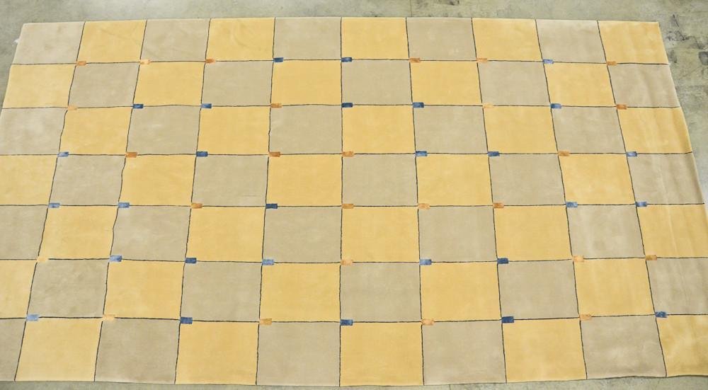 Edward Fields Custom Wool Carpet: Signed and dated 2001. Palace or oversized hand made American Wool carpet. Measures 10'8" x 20'6". Excellent condition.