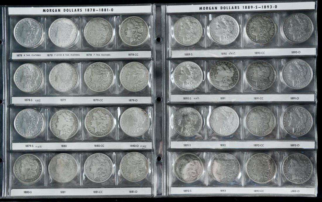 Large Set of Morgan Silver Dollars (1 of 10)