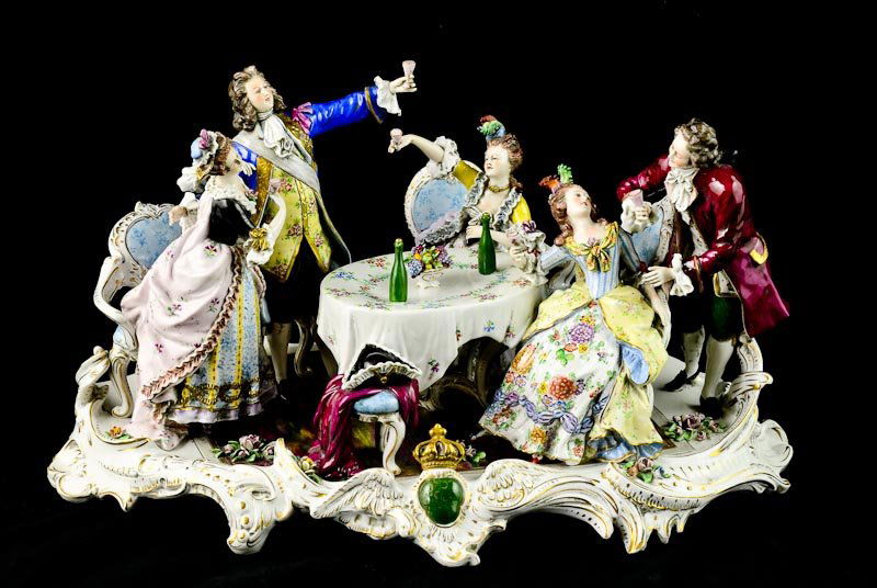 Capo Di Monte Porcelain Figure Group (1 of 8)