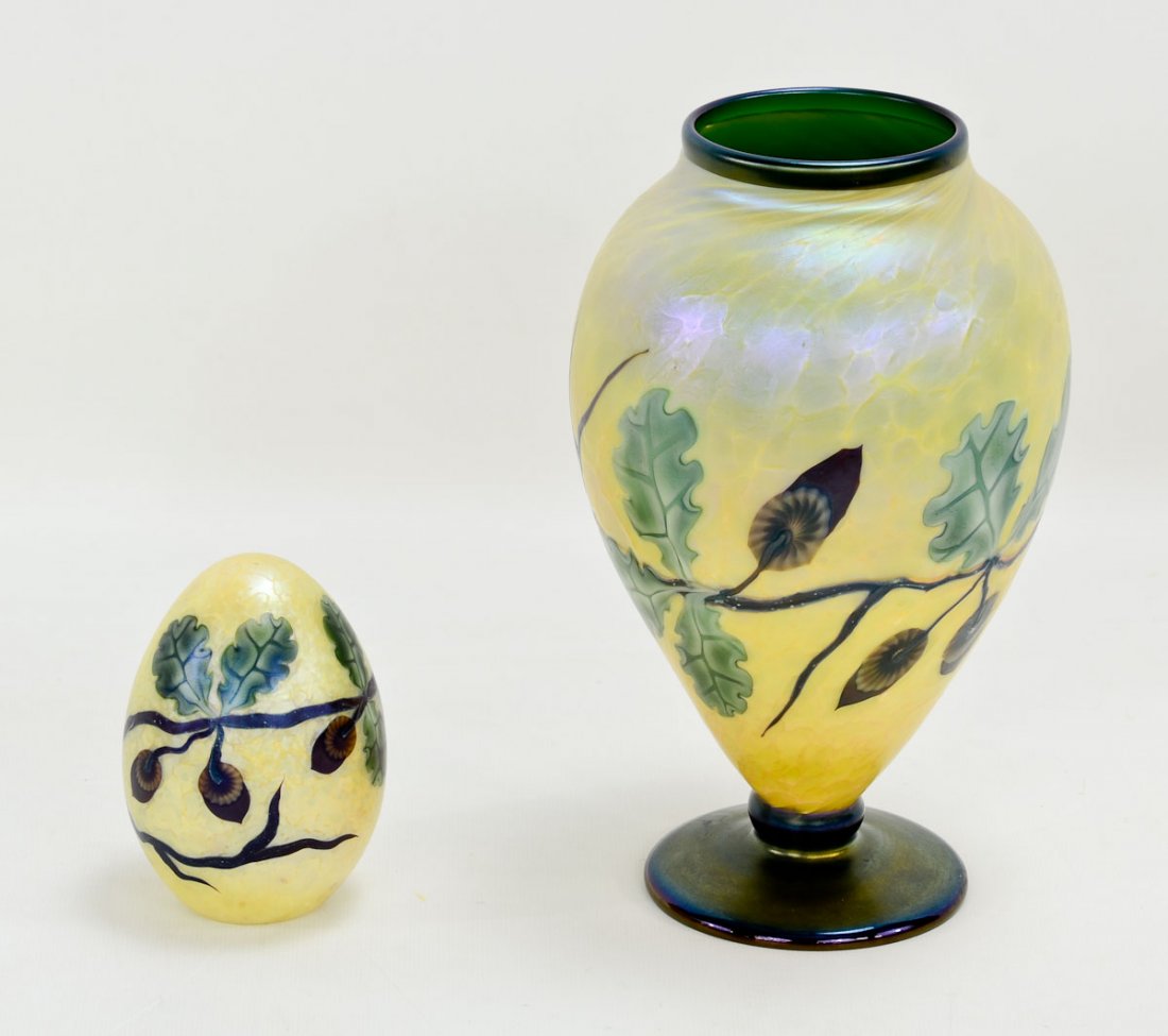 Two Pieces of Orient & Flume Art Glass (1 of 6)