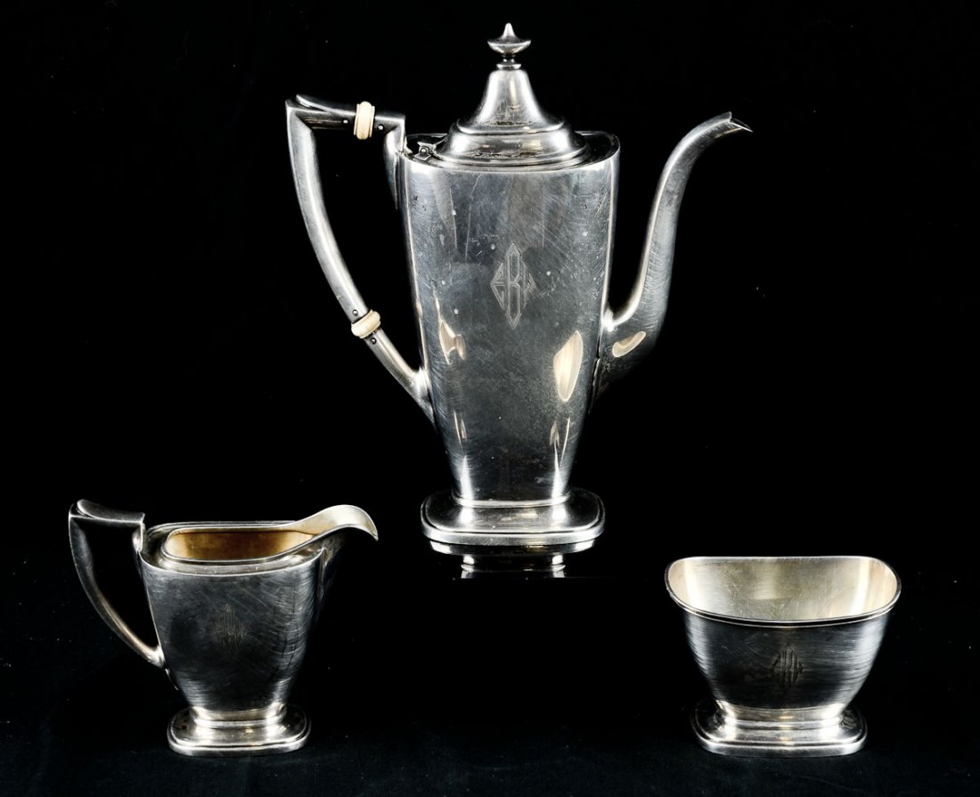 3 pc Gorham Winslow Sterling Tea Set (1 of 5)