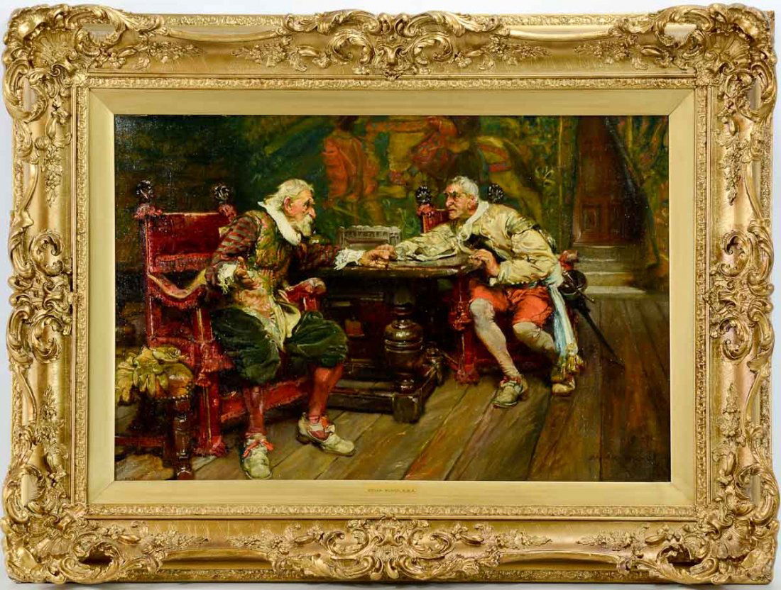 Edgar Bundy (British 1862-1922) Interior Scene (1 of 4)