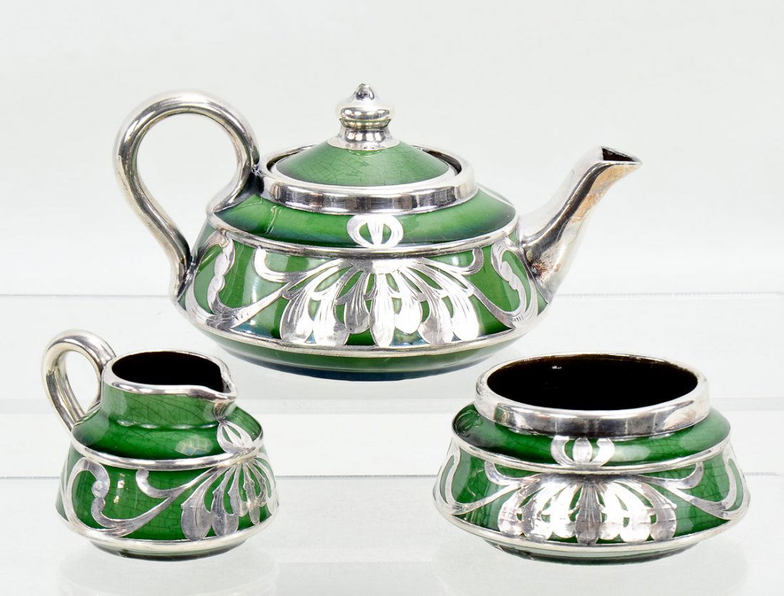 Silver Overlay Tea Service (1 of 5)