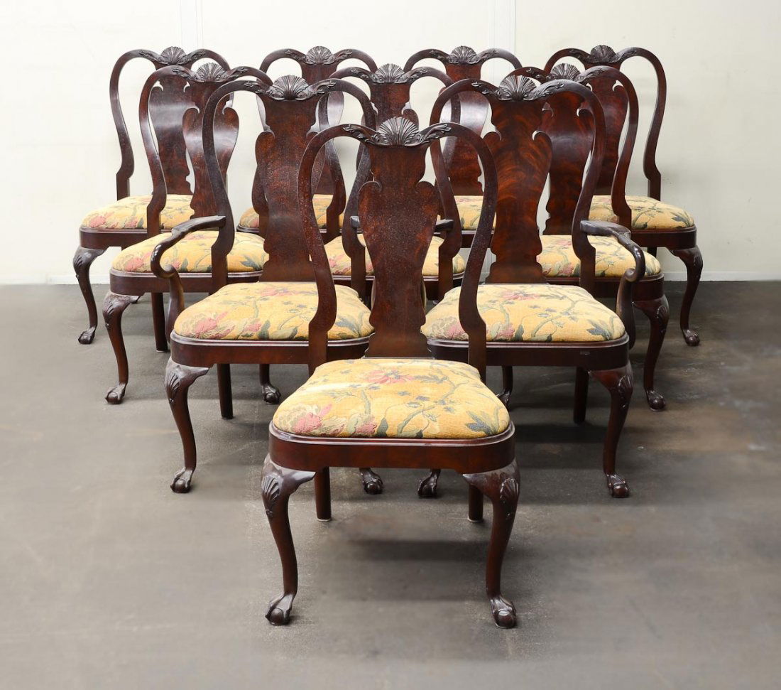Set of Ten Karges Queen Anne Style Chairs (1 of 7)