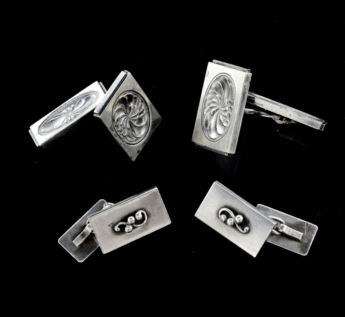 Two Pair of Men's Sterling Cufflinks (1 of 2)