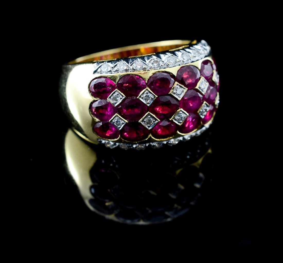 Ladies 14K Ruby and Diamond Ring (1 of 4)