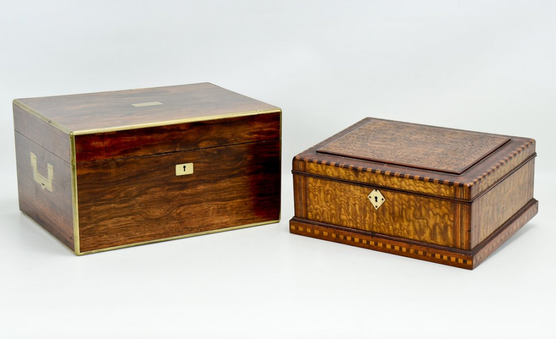 Two English wood Boxes (1 of 7)