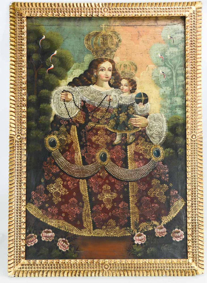 Cuzco School, Spanish Colonial Painting (1 of 3)