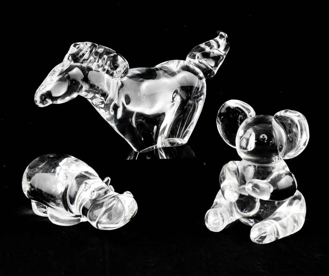 Three Steuben Crystal Animals (1 of 8)