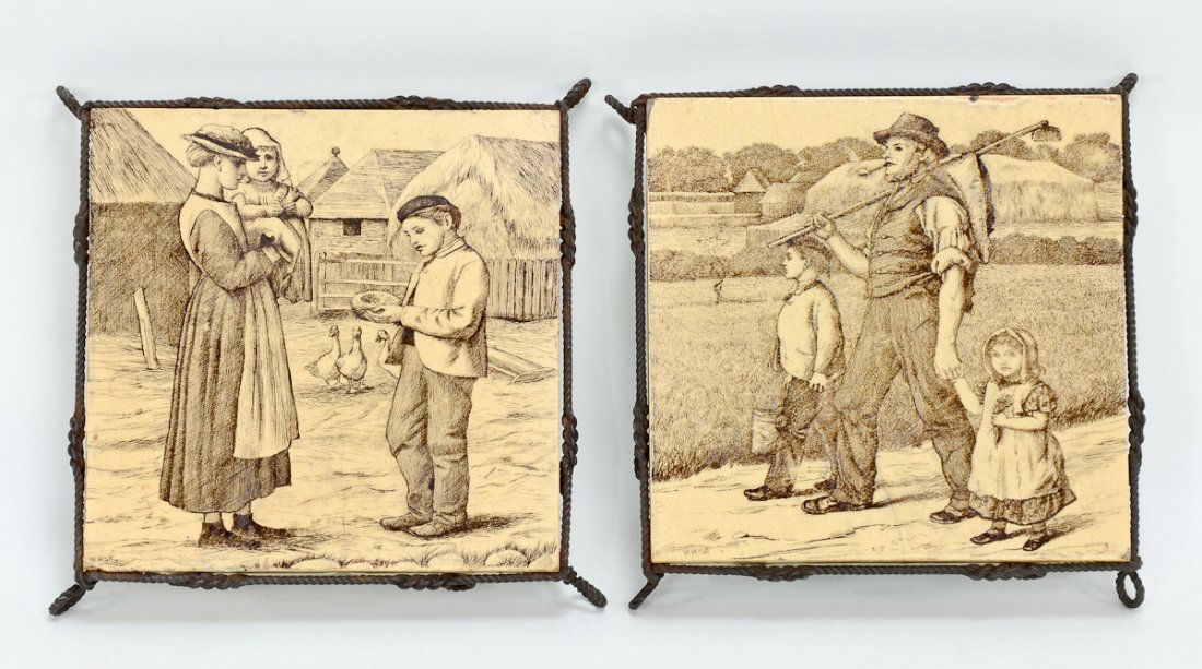Two English Mintons Tile Trivets (1 of 5)