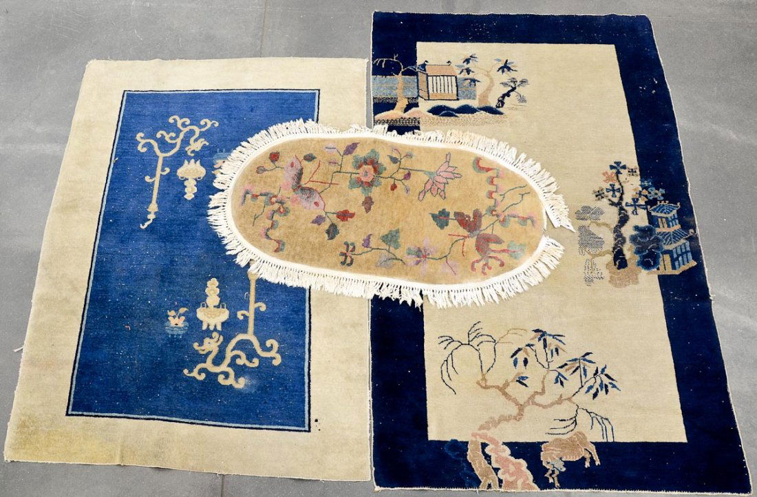 Three Chinese Wool Area rugs (1 of 7)