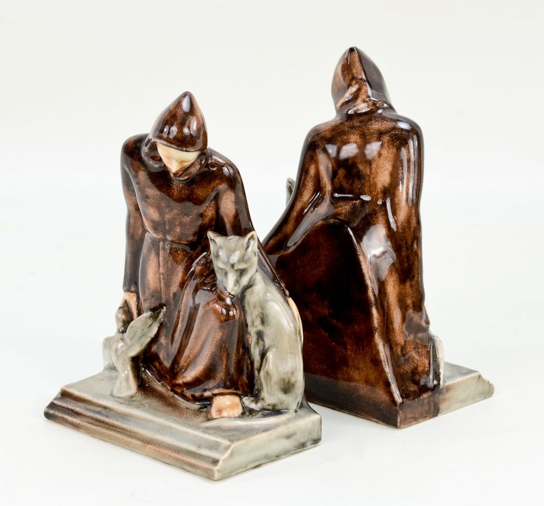 Pair of Rookwood Monk bookends (1 of 3)