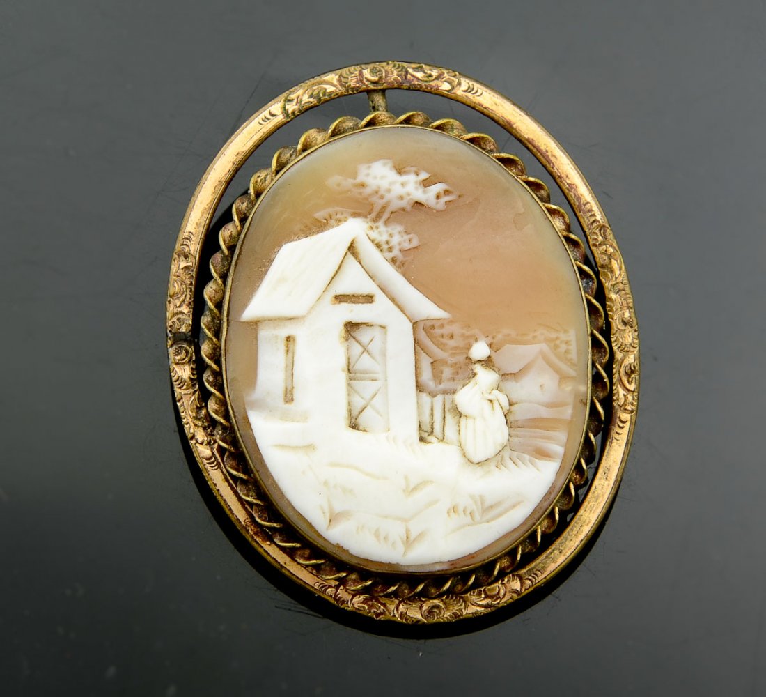 19th Century Cameo Mourning Locket (1 of 2)