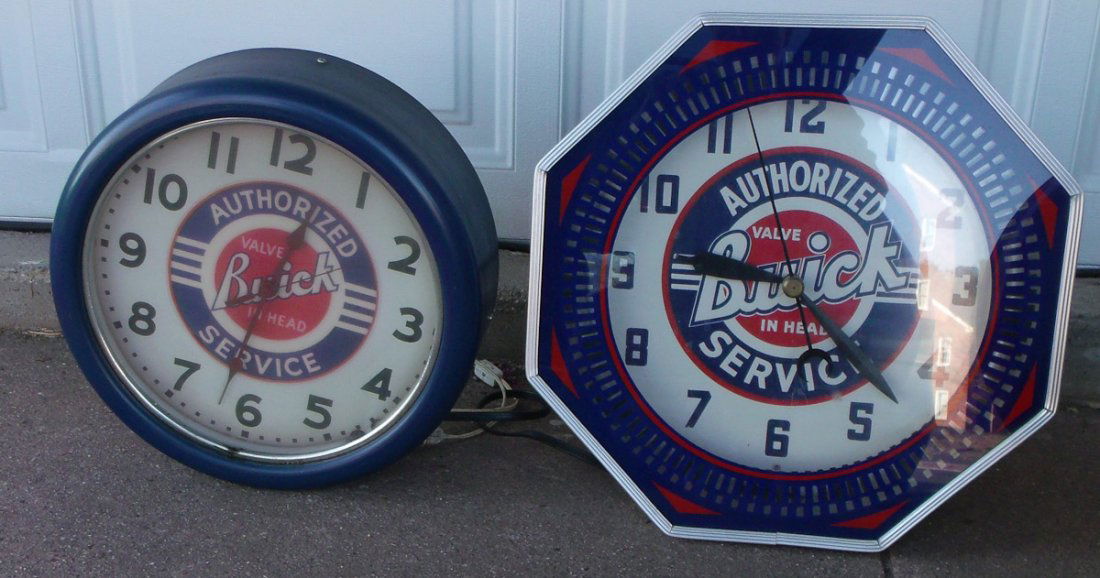 Two Buick illuminated clocks, (1 of 2)