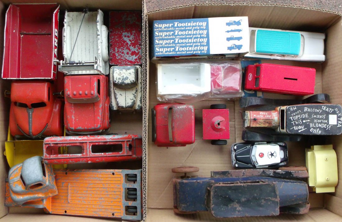 Four boxes of smaller older toys (1 of 2)