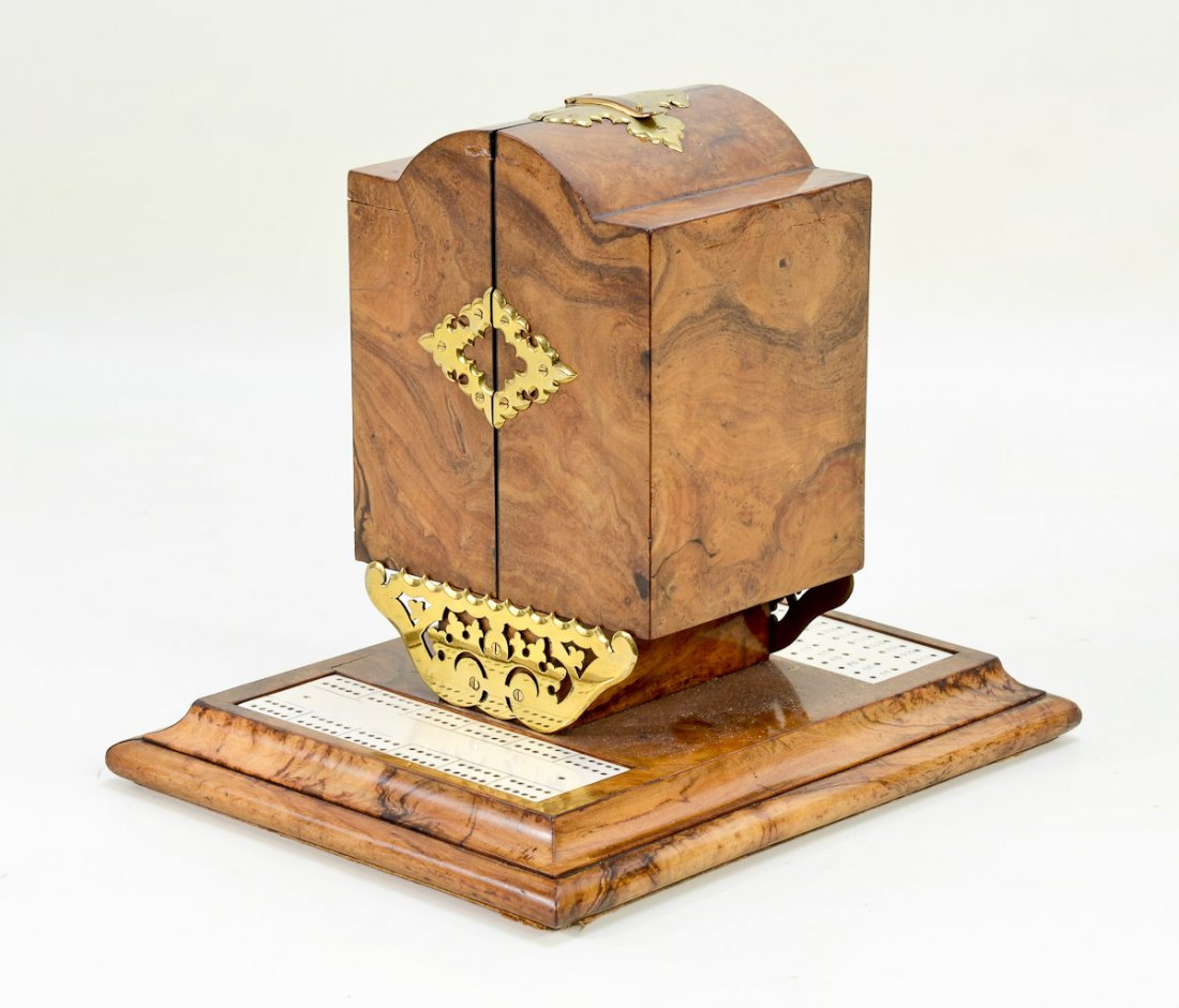 Decorative Wooden Game Box with Cards (1 of 3)