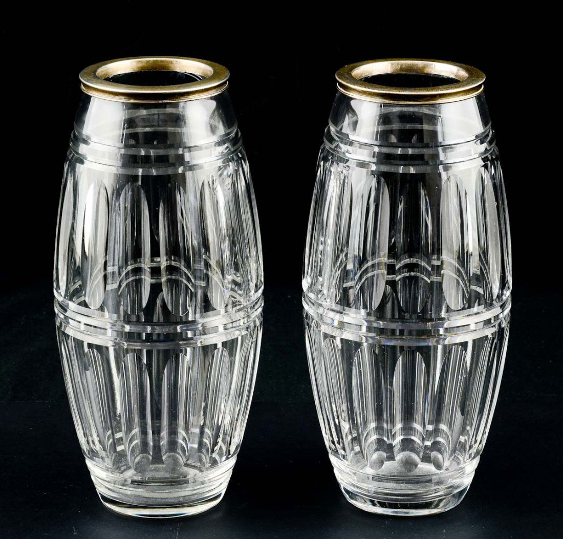 Pair of Hawkes Cut Glass Vases (1 of 4)