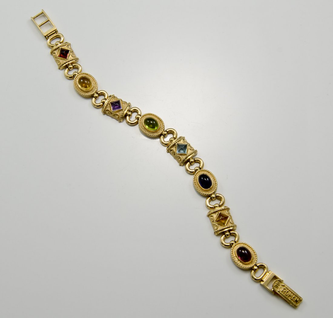 Ladies 14K Byzantine Style Bracelet (1 of 3)