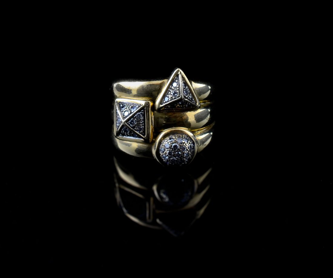 Ladies 18K Gold Diamond Ring (1 of 3)