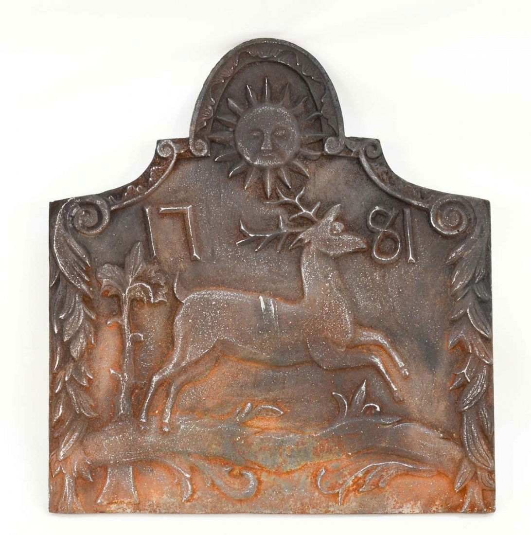 Cast Iron Fireback Dated 1781 (1 of 3)
