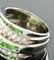 Mens or Ladies 14K Diamond Emerald Ring - 4