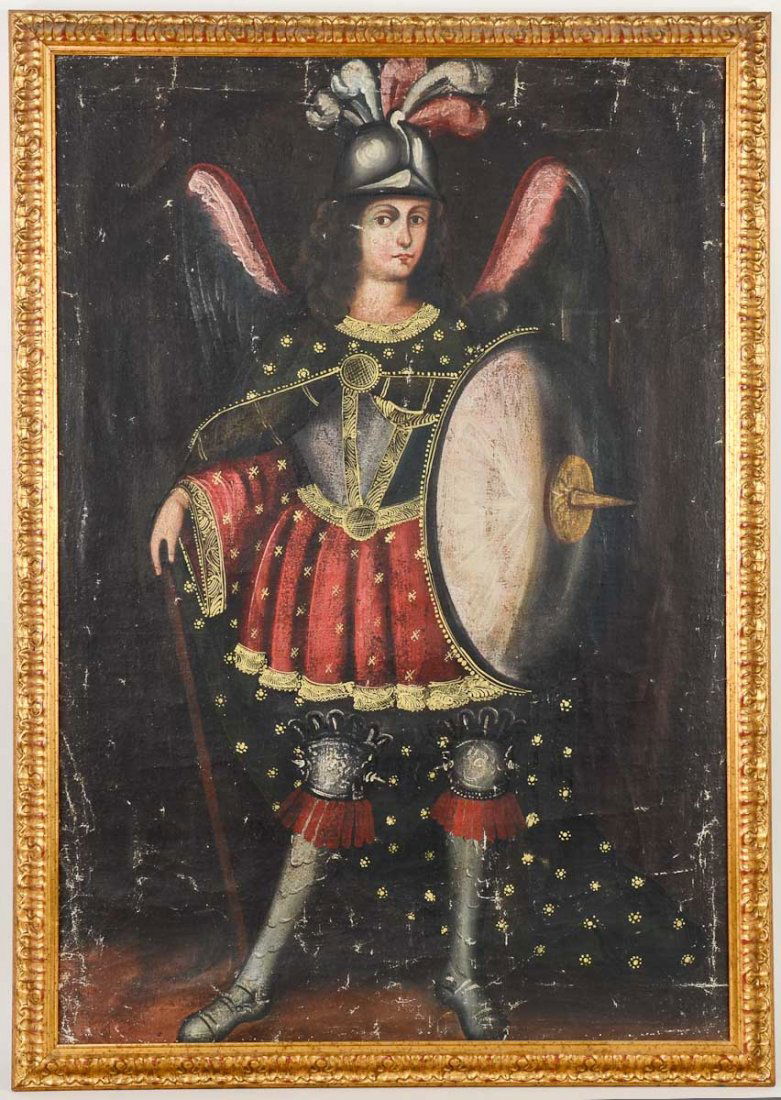 Cuzco School Oil on Canvas (1 of 3)