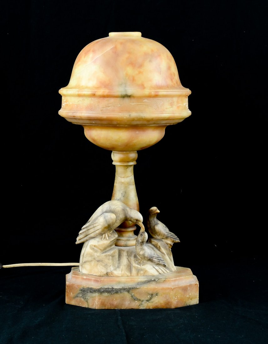 Alabaster Bird Lamp (1 of 2)