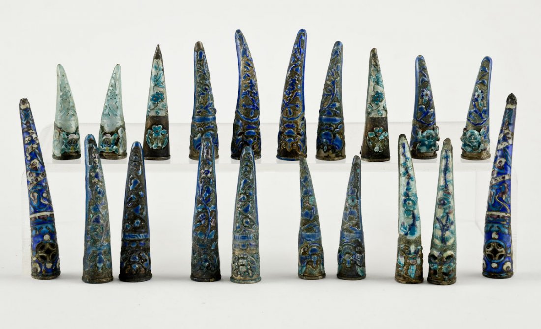 Chinese Enameled Fingernail Guards (1 of 4)