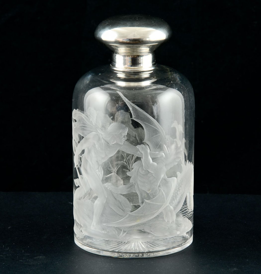Intaglio Etched Crystal Bottle (1 of 4)