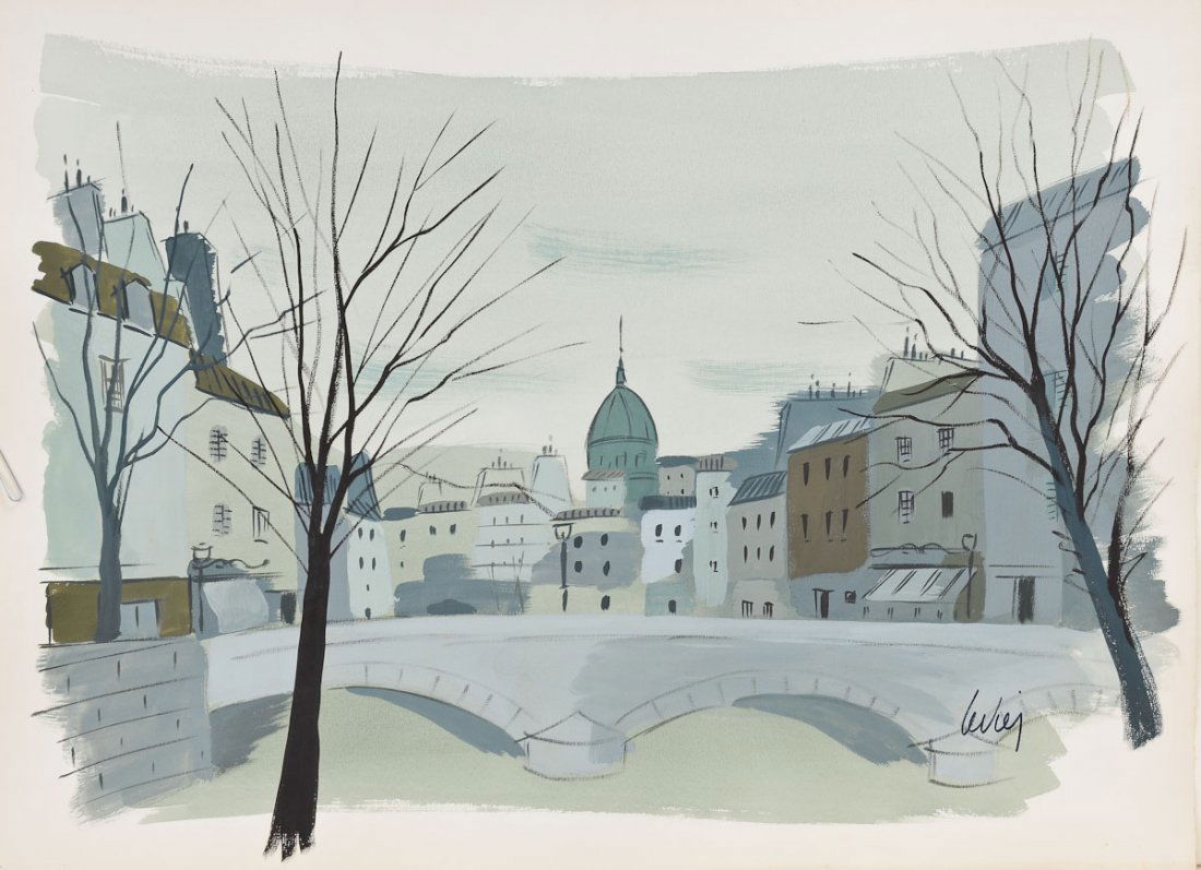 Charles Levier Watercolor cityscape (1 of 2)