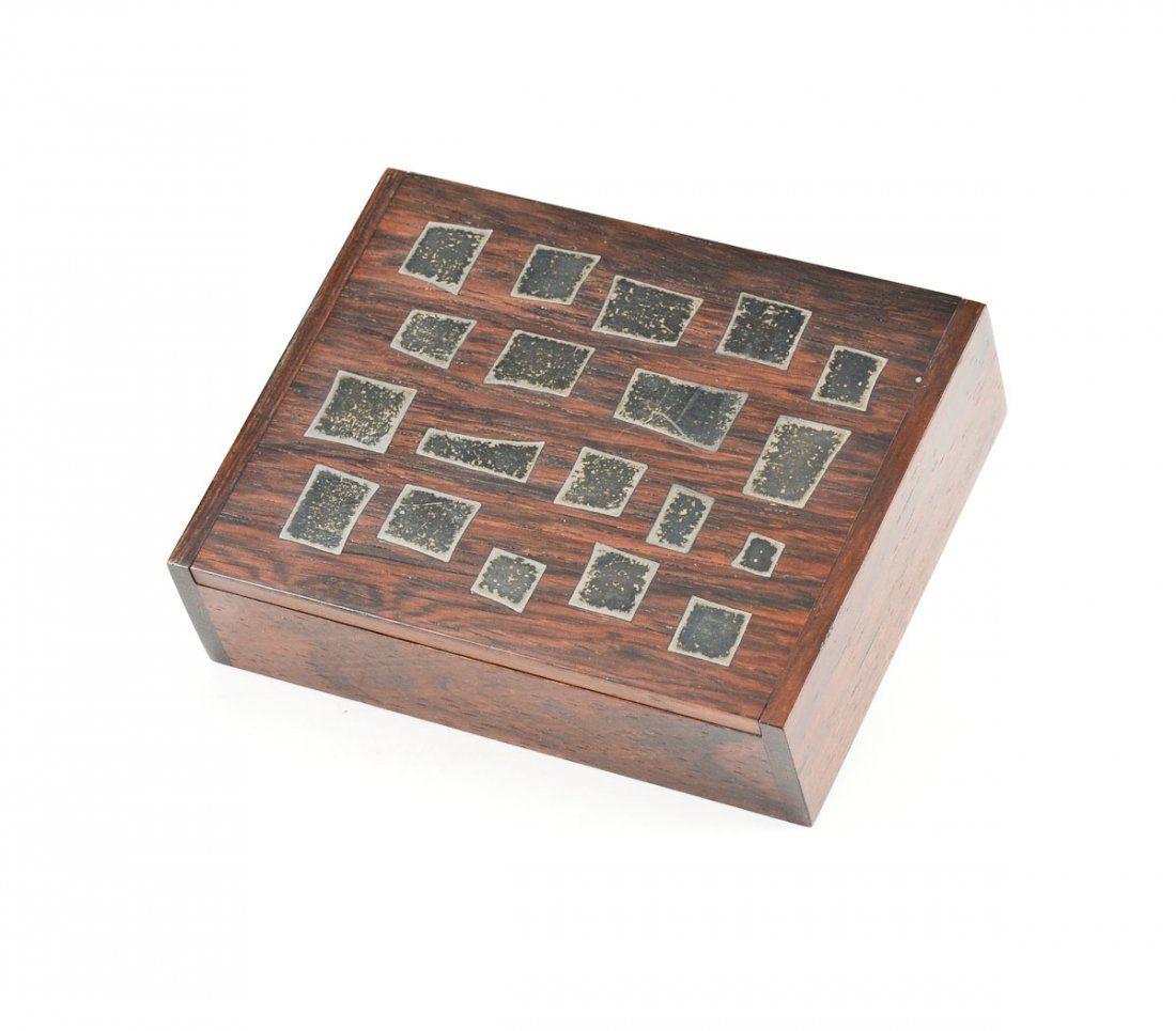 Hans Hansen Silver Inlaid Rosewood Box (1 of 3)