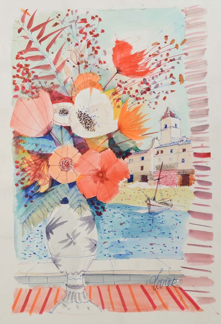 Charles Levier Watercolor: Flowers (1 of 2)