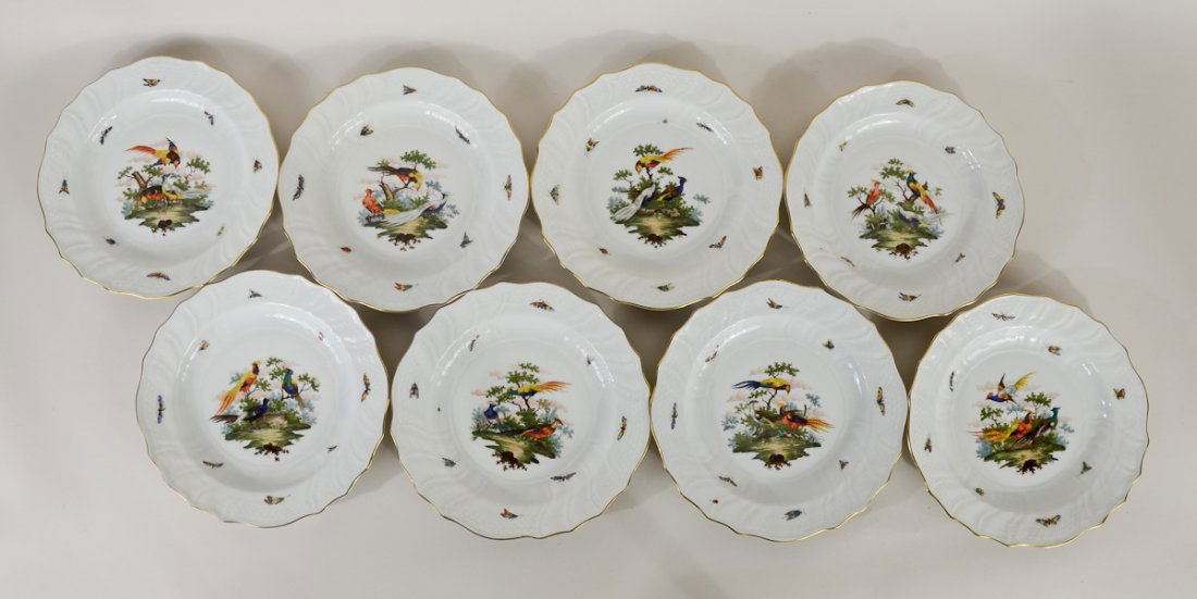 8 Dresden Porcelain Plates (1 of 2)