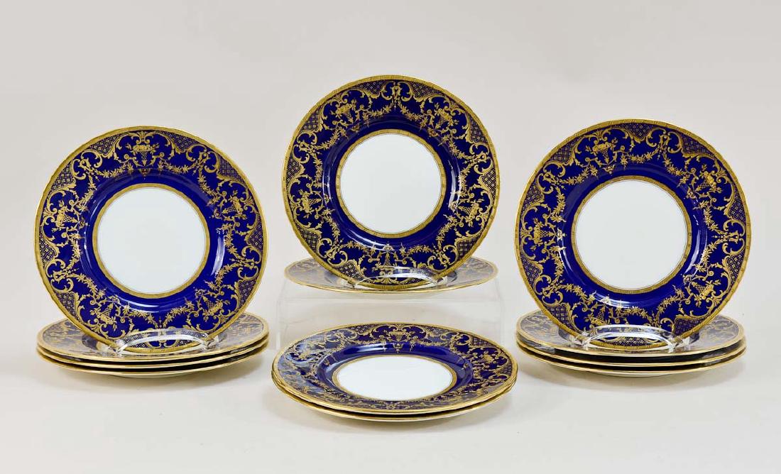 12 Mintons Cobalt Porcelain Plates (1 of 3)