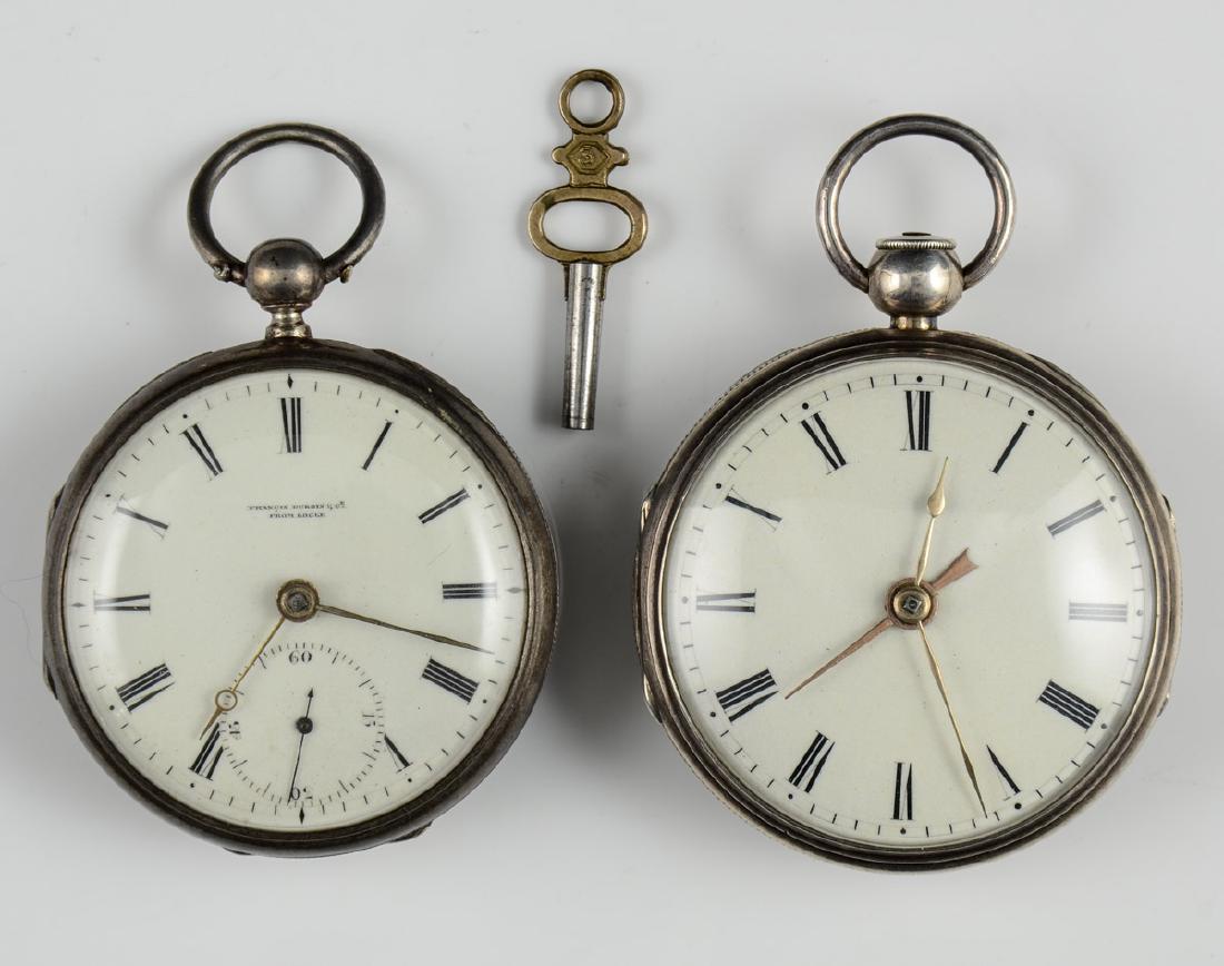 2 Silver Fusee pocket watches (1 of 6)