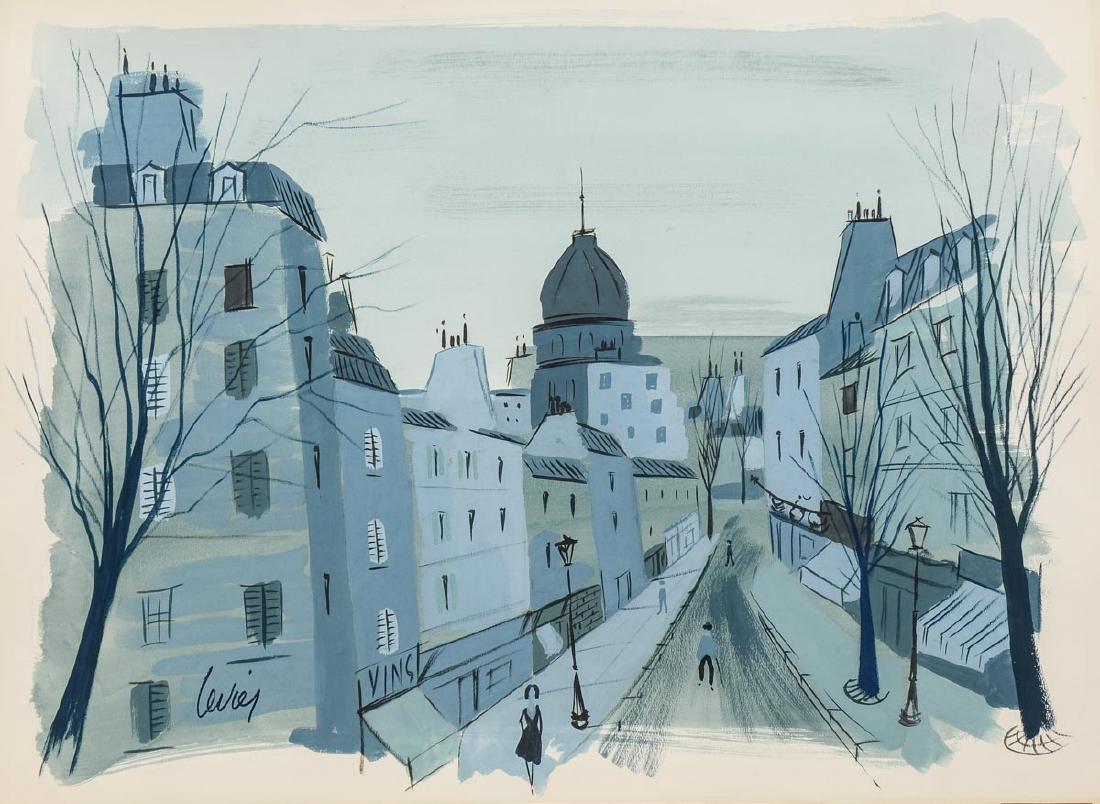 Charles Levier Watercolor Street Scape (1 of 2)