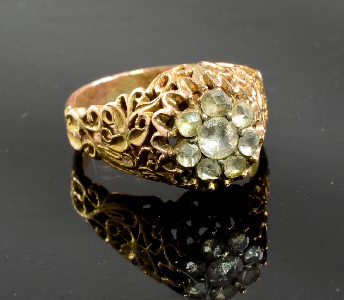 Rose Cut 14K Diamond Ring (1 of 2)