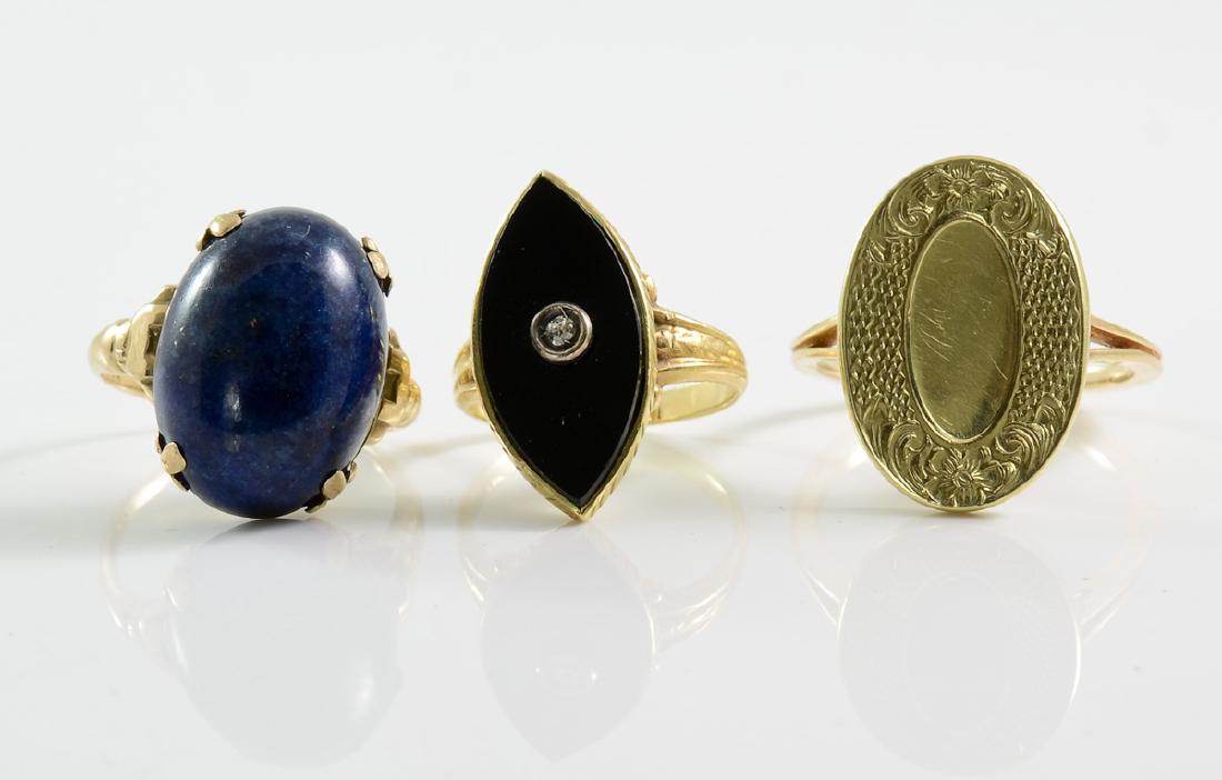 Three Antique Gold Rings (1 of 7)