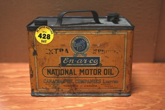 En-ar-co Motor Oil tin: En-ar-co Motor Oil tin