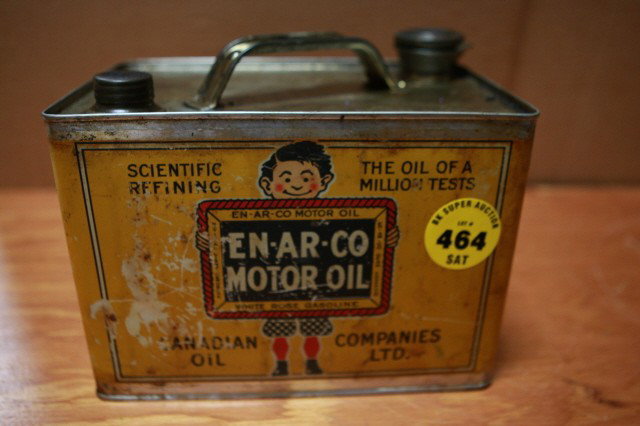 En-ar-co Motor oil tin: En-ar-co Motor oil tin