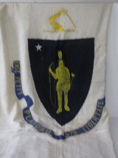 Mass Militia flag: Hand painted