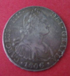 Spanish Silver coin: 1806, very good condition.