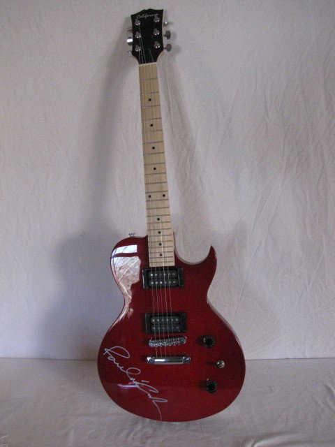 California guitar, red signed by Paul McCartney: California guitar, red signed by Paul McCartney