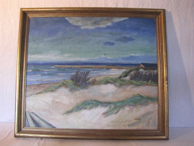 Painting, o/c, seascape, 26" x 29" signed: Painting, o/c, seascape, 26" x 29" signed H. Lars Nielsen, 1943