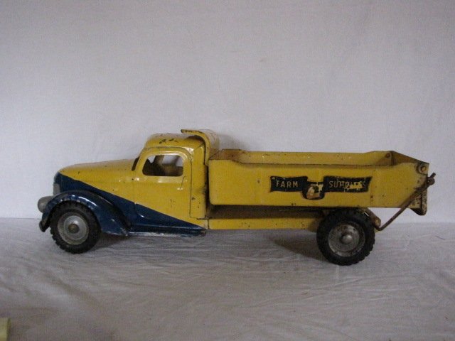 Buddy L toy dump truck: Buddy L toy dump truck w/ new decals