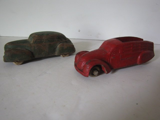 Pr. Sun Rubber Co. toys, 1 truck, 1 car: Pr. Sun Rubber Co. toys, 1 truck, 1 car