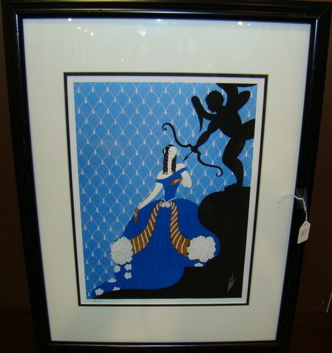 ERTE "MY VALLENTINE"GICLEE SIGNED LOWER RIGHT: ERTE "MY VALLENTINE"GICLEE SIGNED LOWER RIGHT 19/300 appprox 12 x 16, we can reccomend local shipper