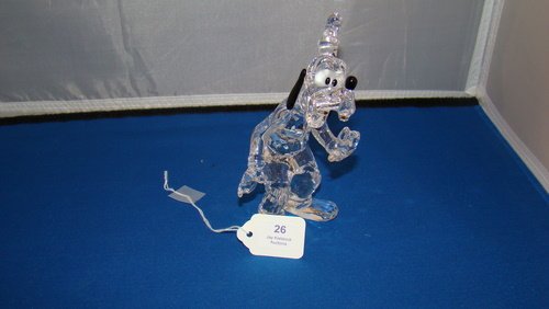 SWAROVSKI GOOFY FIGURINE: From the Disney Showcase collection, approx. 5.5", in excellent condition, in box, buyer arranges shipping, we can recommend local shipper.