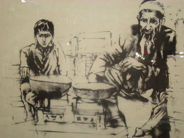 MOSHE GAT LARGE LITHOGRAPH PENCIL SIGNED AND NUMBE: MOSHE GAT LARGE LITHOGRAPH PENCIL SIGNED AND NUMBERED Approx 35" x 28" excellent condition, original frame, we can recommend local shipper