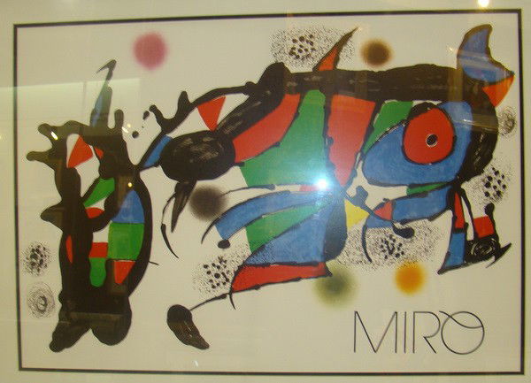 JOAN MIRO LITHOGRAPH ORIGIANL SIGNED: JOAN MIRO LITHOGRAPH ORIGIANL SIGNED Gallery Maghet France, approx 23 x 33 plus frame, we can recommend local shipper